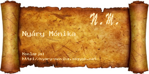 Nyáry Mónika névjegykártya
